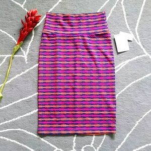 Lularoe Cassie Striped Mini Skirt
